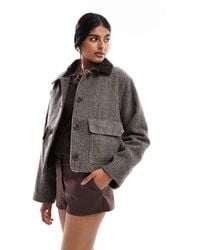 ASOS - Wool Blend Top Collar Jacket - Lyst