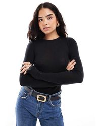 & Other Stories - Mohair & Wool Blend Long Sleeve Top With Thumbhole Detail - Lyst