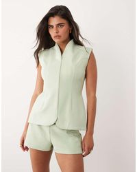 ASOS - Bonded Crepe Tailored Top - Lyst