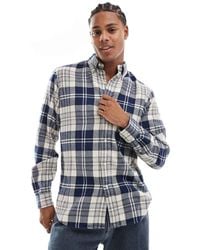 Polo Ralph Lauren - Geborsteld Flanellen Overhemd Met Icoonlogo En Ruitprint - Lyst