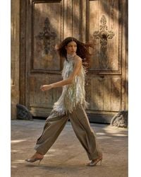 ARRANGE - Leni Premium Structured Barrel Leg Cargo Pants - Lyst