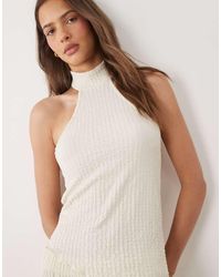 ASOS - Halter Neck Top With Asymmetric Hem - Lyst