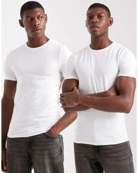 ASOS - Set Van 2 Basic Muscle-Fit T-Shirts - Lyst