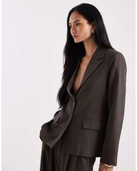 Object - Oversized Getailleerde Blazer - Lyst