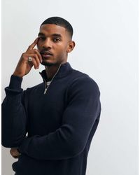 Blend - Knitted Quarter Zip Jumper - Lyst