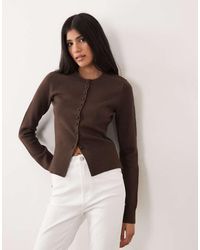 Threadbare - Threadare Crew Neck Cardigan With Cinched Waist - Lyst
