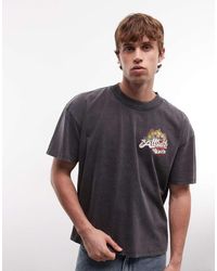AllSaints - Roque Short Sleeve Graphic Logo T-shirt With Back Print - Lyst