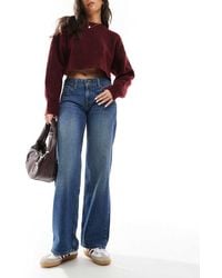 Levi's - Jeans Ampia A Vita Super Bassa Blu Scuro - Lyst