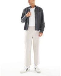 Bershka - Wide Leg Tailored Trouser - Lyst