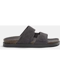 Pull&Bear - Leather Flat Sandals - Lyst