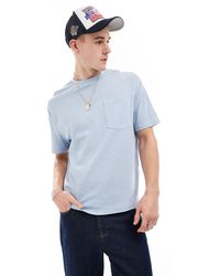 ASOS - T-shirt vestibilità comoda chiaro con tasca - Lyst
