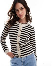 Object - Knitted Button Cardigan - Lyst