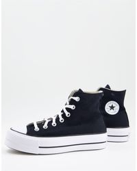 converse elevated gold platform white