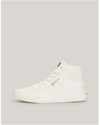 Tommy Hilfiger - Canvas Mid-top Basketball Trainers - Lyst