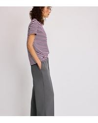 Stradivarius - Soft-touch Wide-leg jogger Trousers With Front Seam Detail - Lyst