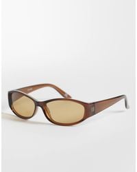 ASOS - Oval Wrap Sunglasses - Lyst