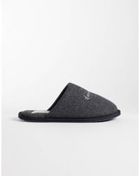 Calvin Klein - Monologo filz-mules mit markantem logo - Lyst