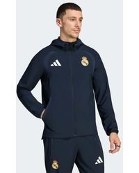 adidas Originals - Real Madrid Tiro Travel Full Zip Windbreaker - Lyst