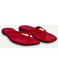 OFF THE HOOK - Freya Leather Flat Thong Sandals - Lyst
