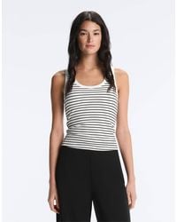 Oysho - Long Rib Round Neck Modal Tank Top - Lyst