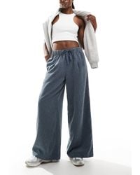ASOS - Cord Wide Leg Pull On Trousers - Lyst