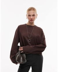 ASOS - Long Sleeve Boxy Cropped T-shirt - Lyst
