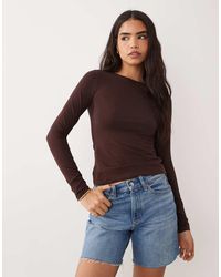 Cotton On - Longline Crew Long Sleeve Top - Lyst