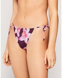 Tezenis - Hibiscool Tie Brazilian Bikini Bottoms - Lyst