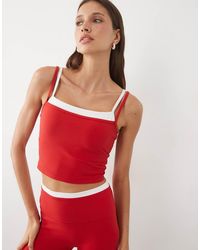 Abercrombie & Fitch - Ypb Bra Free Double Layer Scoop Neck Tank Top Co-ord - Lyst