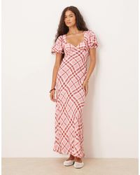 ASOS - Puff Sleeve Button Down Midi Dress - Lyst