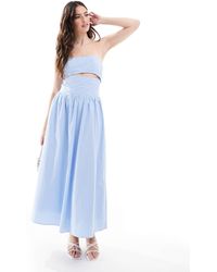The Frolic - – exklusives, trägerloses popeline-maxikleid - Lyst