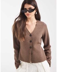 Vero Moda - Structured Knitted Cardigan - Lyst