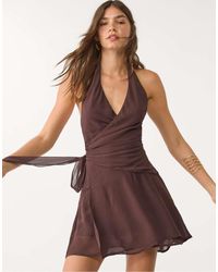 Stradivarius - Korte Halterjurk - Lyst