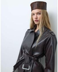 Vero Moda - Leather Look Jacket With Waist Belt - Lyst