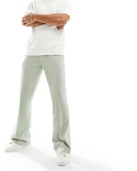 ASOS - Pantaloni eleganti affusolati color salvia - Lyst