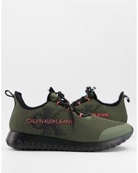 calvin klein green trainers