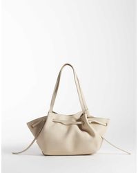 Mango - Faux Leather Small Slouch Tote Bag - Lyst