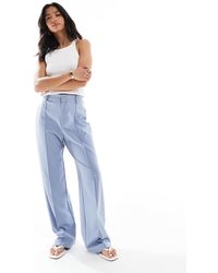 Pull&Bear - Petite - pantalon droit ajusté avec surpiqûres à l'avant - Lyst