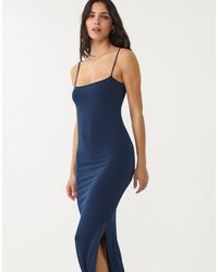 Stradivarius - Maxi Jurk Met Bandjes - Lyst