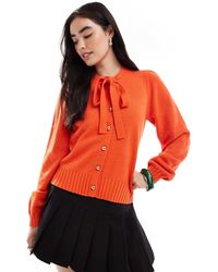French Connection - Cardigan Fiamma Allacciato Al Collo Con Bottoni - Lyst