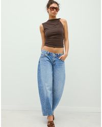 Stradivarius - Draped Fitted Top - Lyst