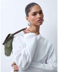 ASOS - V Neck Boxy Crop Long Sleeve - Lyst