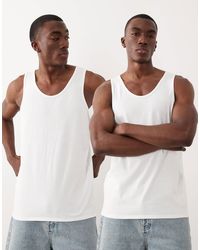 ASOS - – 2er-pack basic-trägertops - Lyst
