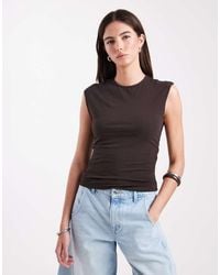 ONLY - Ruched Sleeveless Top - Lyst