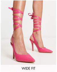 Raid Wide Fit - Ishana Heeled Shoes With Ankle Tie - Lyst