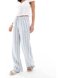 ONLY - Linen Mix Pull On Trousers - Lyst