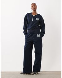 GOOD AMERICAN - Brushed Fleece Straight Leg Sweatpants Co-Ord - Lyst