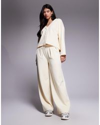 ASOS - Co-ord Interlock Wide Leg Trouser - Lyst