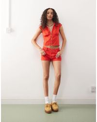 Collusion - Linen Look Micro Shorts Co-ord - Lyst
