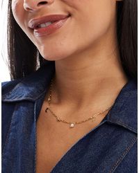 Accessorize - Z Plated Celestial L Inital Charm Necklace - Lyst